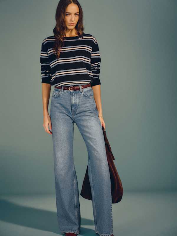Cary High Rise Slouchy Wide Leg Jeans - Colorado